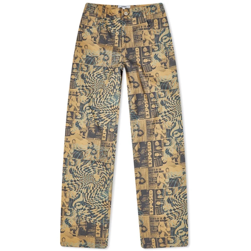 NWOT MIAOU FARGO WANTED PRINT PANTS - SIZE S - Picture 2 of 13